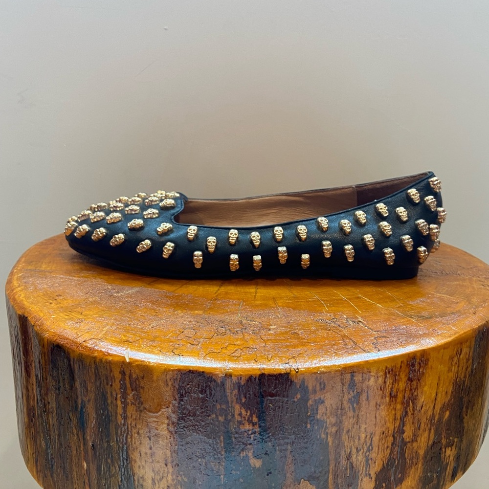Jeffrey Campbell Black and Gold Studded Loafers - Picture 12 of 12